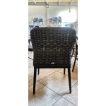 Πολυθρόνα αλουμίνιου HAVANA () ALU / Wicker Grey Brown Μαξιλάρι Ανθρακί