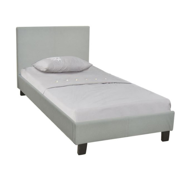 Κρεβάτι Μονό WILTON (90x190) Ύφασμα Grey Stone