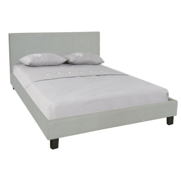 Κρεβάτι Διπλό WILTON (140x190) Ύφασμα Grey Stone