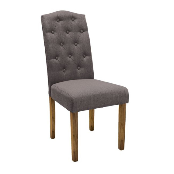  Καρέκλα Μεταλλική WENDY (46x61x100) Βαφή Φυσικό / Ύφασμα Καφέ