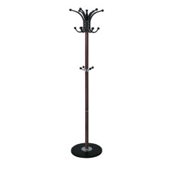 Καλόγερος Μεταλλικός PATRICK (Φ37cm H.175cm) Περιστρεφόμενος / Καρυδί