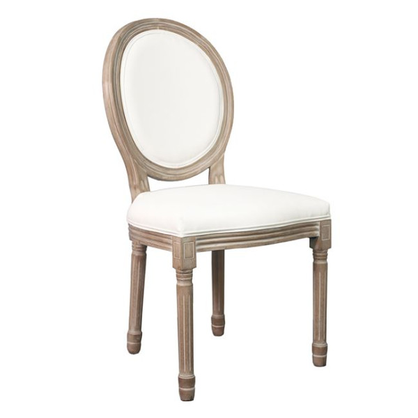 JAMESON Καρέκλα K/D Τραπεζαρίας Σαλονιού, Decape, Pu Άσπρο (49x55x95cm)