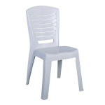 VIDA Καρέκλα Κήπου Στοιβαζόμενη, PP Άσπρο 49x53x86cm
