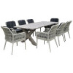 ALLEY Τραπέζι Dining Κήπου-Βεράντας ALU Grey (220x94x72cm)