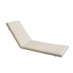 SUNLOUNGER Μαξιλάρι Ξαπλώστρας Textilene Μπεζ με Φερμουάρ & Velcro (Foam+Polyester) 196(78+118)x60x7cm