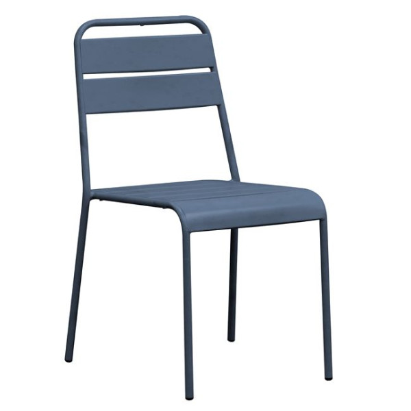 BRIO Καρέκλα Στοιβαζόμενη Μέταλλο Βαφή Sandy Blue 5415C 48x59x79cm