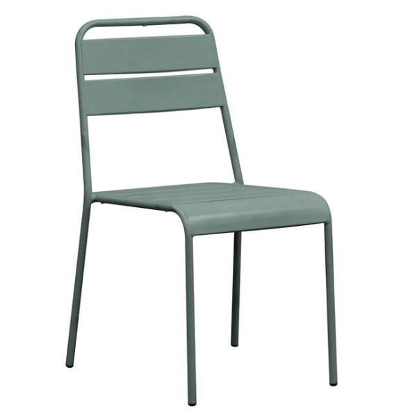 BRIO Καρέκλα Στοιβαζόμενη Μέταλλο Βαφή Sandy Green 5635C 48x59x79cm