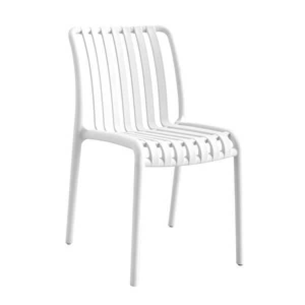 MODA Καρέκλα Στοιβαζόμενη PP - UV Protection, Απόχρωση Άσπρο
