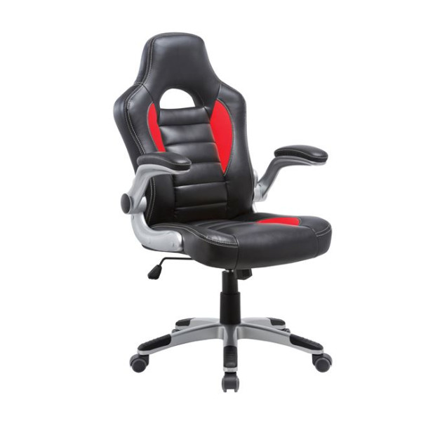 Καρέκλα γραφείου Bucket BF7950-A Pu Μαύρο/Κόκκινο