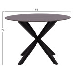 ΤΡΑΠΕΖΙ ΤΡΑΠΕΖΑΡΙΑΣ ΣΤΡΟΓΓΥΛΟ SYNTEC HM9309.01 SINTERED STONE ΜΑΥΡΟ ΜΕ