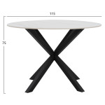 ΤΡΑΠΕΖΙ ΤΡΑΠΕΖΑΡΙΑΣ ΣΤΡΟΓΓΥΛΟ SYNTEC HM9309.02 SINTERED STONE ΛΕΥΚΟ ΜΕ