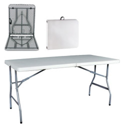 BLOW-R Τραπέζι catering συνεδρίου πτυσσόμενο (152x76x74) Λευκό (Βαλίτσα)