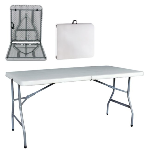 BLOW-R Τραπέζι catering συνεδρίου πτυσσόμενο (152x76x74) Λευκό (Βαλίτσα)