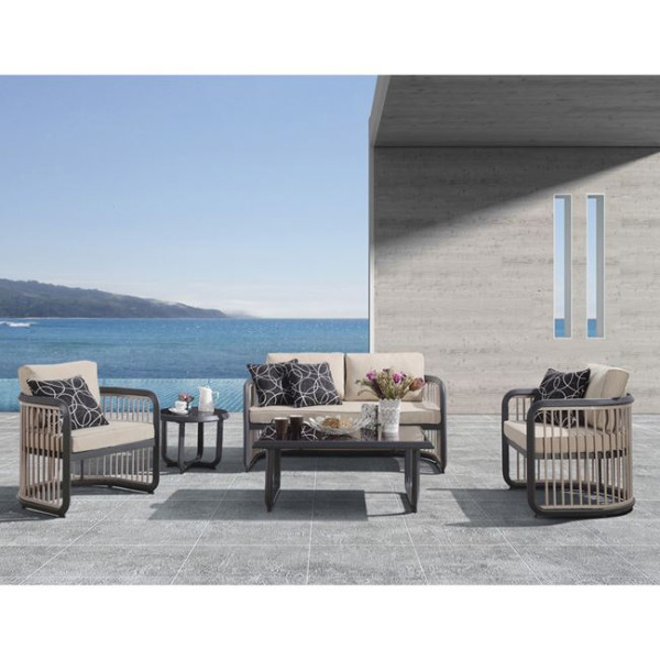 Σετ σαλόνι εξωτερικού χώρου CITY Living 5 τεμ Alu Ανθρακί/Μπεζ