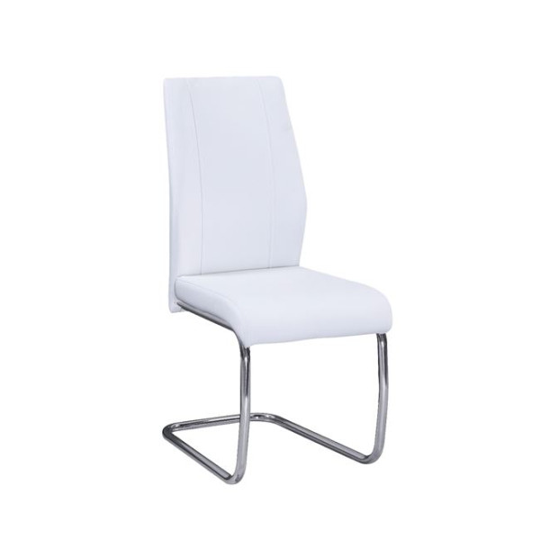 Καρέκλα TULIP (43x57x98) Χρώμιο/PU Άσπρο
