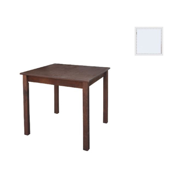 ΤΑΒΕΡΝΑΣ Τραπέζι ξύλινο Λυόμενο (80x80) Εμποτισμού Λευκό