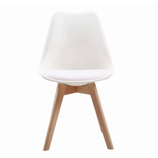 Καρέκλα MARTIN (49x57x82) PP Λευκό (Ξύλινο πόδι)
