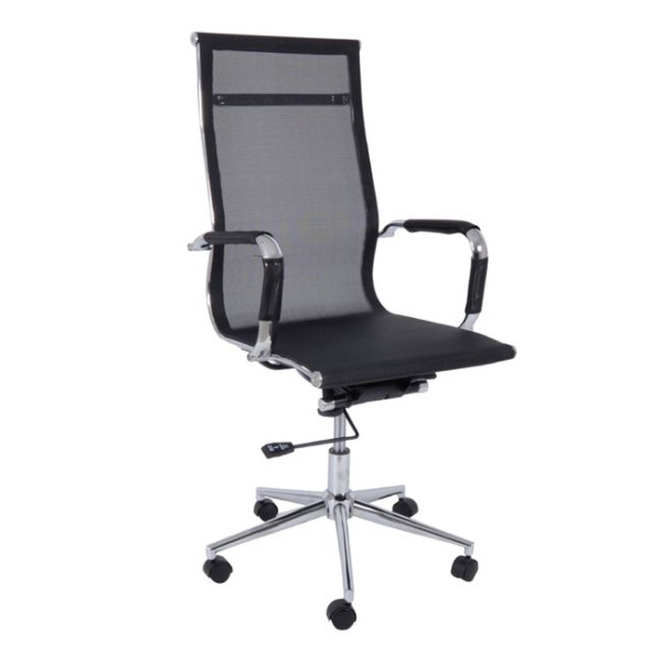 Πολυθρόνα γραφείου διευθυντή BF3200 Χρώμιο/Mech Μαύρο