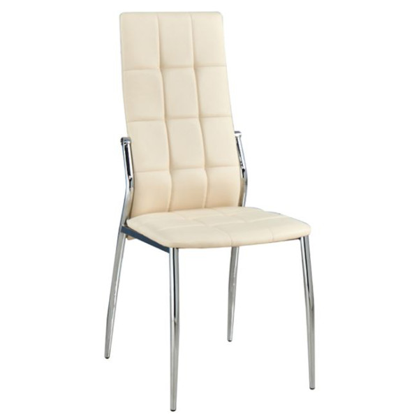 Καρέκλα PRIMA (44x56x100) Χρώμιο/Pvc Εκρού