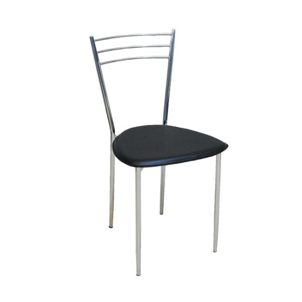 VALETTA καρέκλα μεταλλική PVC Μαύρο