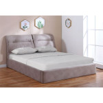 Κρεβάτι διπλό με αποθηκευτικό χώρο VALIANT (160x200) Ύφ.Nabuk Cappuccino