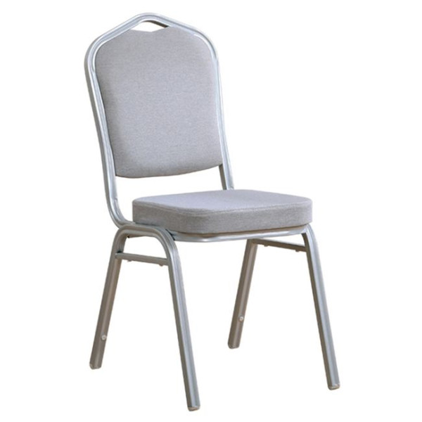 Καρέκλα Μεταλλική HILTON (45x62x94) Silver Ύφασμα Γκρι
