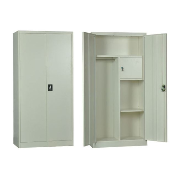 Ντουλάπα μεταλλική με εσωτερικό ντουλάπι (90x45x185) Λευκή