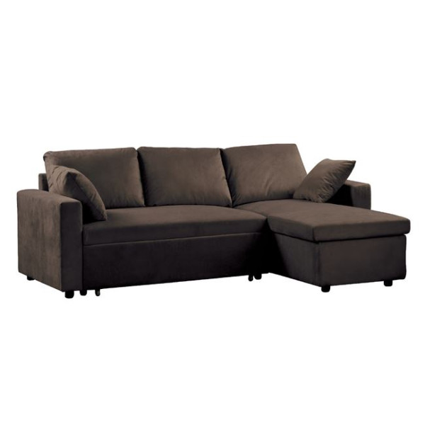 MONTREAL Γωνιακός Καναπές-κρεβάτι αναστρέψιμος (223x146x83) Ύφασμα Σκ.Καφέ