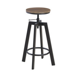 Σκαμπώ BAR μεταλλικό YORK (Φ43 Ύ:63/75 ) Μεταλ.Σκ.Καφέ/Wenge