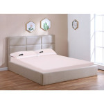 Κρεβάτι διπλό με αποθηκευτικό χώρο MAX (160x200) Ύφασμα Sand