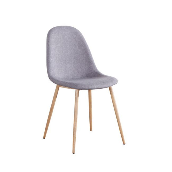 Καρέκλα Μεταλλική CELINA (45x54x85) Ύφασμα Ανοιχτό Γκρι