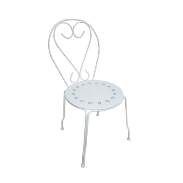 Καρέκλα μεταλλική BISTRO (41x48x90) Άσπρη