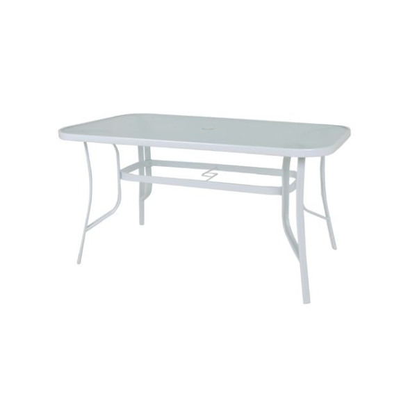Τραπέζι RIO μεταλλικό (140x80x71) Λευκό