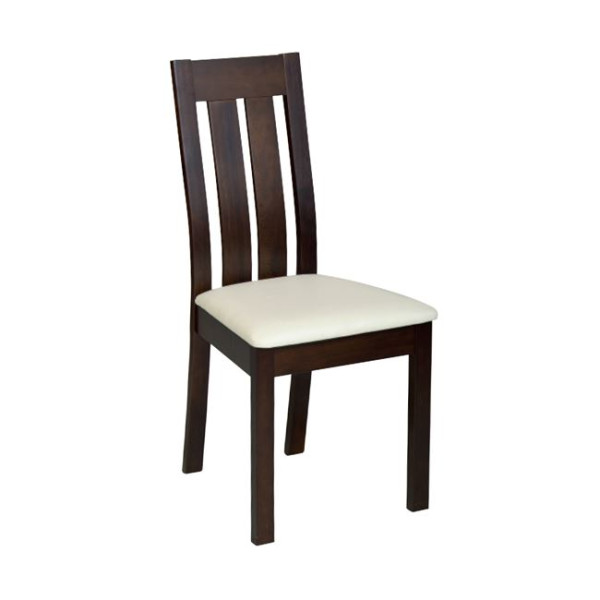 Καρέκλα REGO (45x52x97) Οξυά Σκ.Kαρυδί/PVC Εκρού