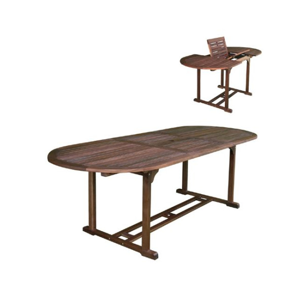 Τραπέζι επεκτ/νο Oval GARDEN (120/170x80 H.74) Ξύλο Acacia