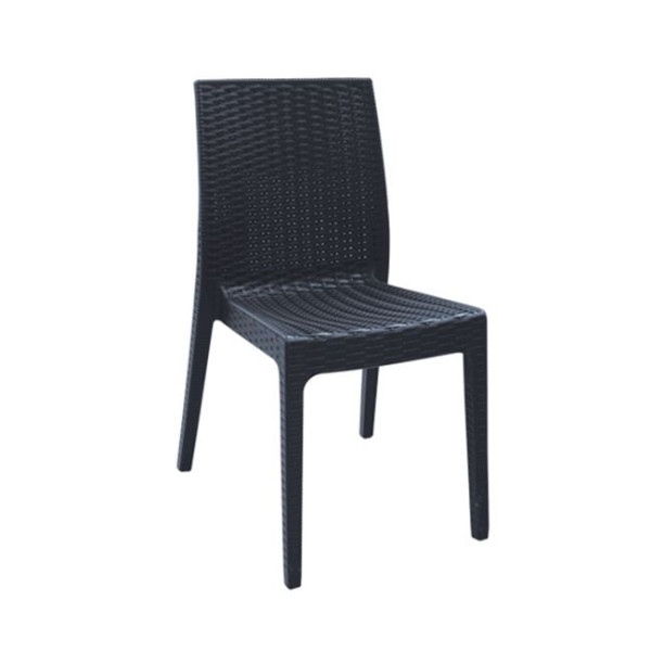 DAFNE καρέκλα στοιβαζόμενη (PP) Ανθρακί
