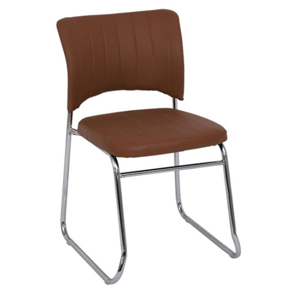 Καρέκλα VENUS-W (50x56x84) Χρώμιο/Pu Καφέ