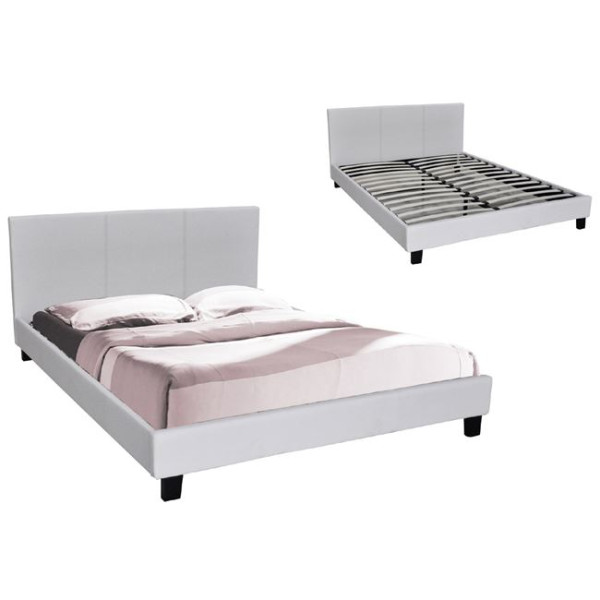 Κρεβάτι Διπλό WILTON (160x200) PU Άσπρο