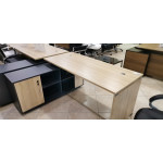 Γραφείο αριστερή γωνία PROJECT (180x80/160x40 (H.75)cm) Sonoma/Γκρι