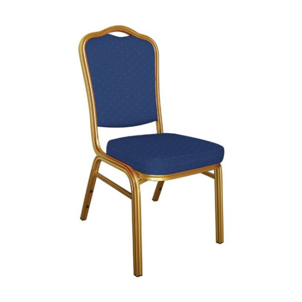 Καρέκλα Μεταλλική HILTON (45x62x94) Χρυσαφί/Μπλε