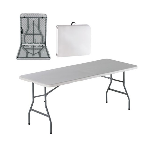 BLOW Τραπέζι catering συνεδρίου πτυσσόμενο (180x74x74) Λευκό (Βαλίτσα)
