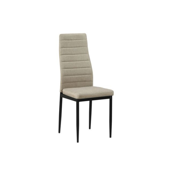 Καρέκλα μεταλλική JETTA (40x50x95) Ύφ.Dark Beige/Βαφή Μαύρη (Συσκ.6)