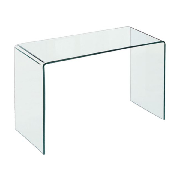 Γραφείο-Τραπέζι γυάλινο GLASSER Clear (120x60x75) Διάφανο