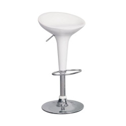 Σκαμπώ BAR DISCO (44x40x71/92) ABS Λευκό/Χρώμιο
