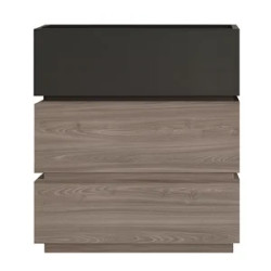 VANITY Συρταριέρα, με 3 Συρτ. Αποχρώσεων Sonoma Oak & Grey, με Αποσπώμενα χρωματικά Μέρη