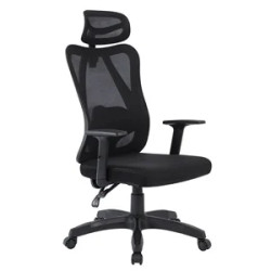 BF3750 Πολυθρόνα Γραφείου Διευθυντή, Mesh Μαύρο, Μπράτσα up-down