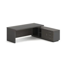 VIP Γραφείο Δεξιά Γωνία, Απόχρωση Grey Walnut