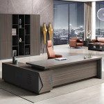 VIP Γραφείο Δεξιά Γωνία, Απόχρωση Grey Walnut