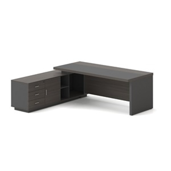 VIP Γραφείο Αριστερή Γωνία, Απόχρωση Grey Walnut