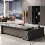 VIP Γραφείο Αριστερή Γωνία, Απόχρωση Grey Walnut